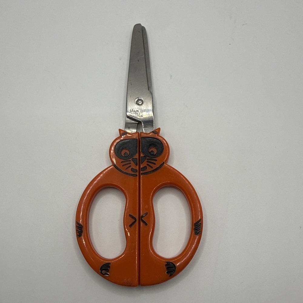 Cat Tiger Scissors Sassafras Enterprises Inc Stainless Steel Japan Used Worn